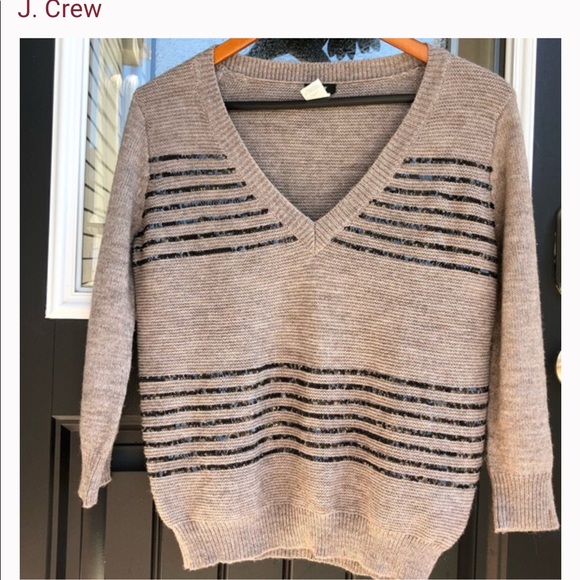 Alpaca Wool Blend - Sequin Striped Sweater - M - Picture 12 of 15